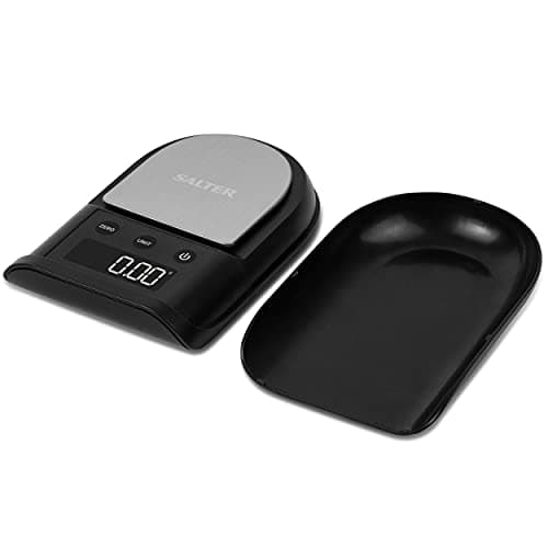 Image of Salter Digital Precision Kitchen Scale - Accurate Weighing In 0.01g Increments, 300g Max Capacity, Stainless Steel Platform, Detachable Tray, Weigh Small Items, Yeast, Spices, Coffee, Jewellery,Coins