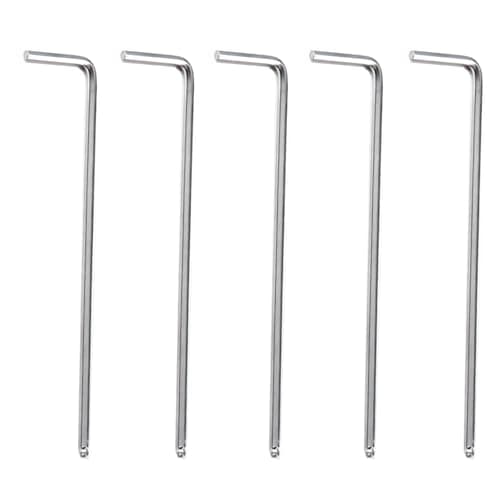 Image of Kesiku 1.5mm Long Arm Allen Key Set, 5PC Ball End Metric Alan Hex Key L-Shape with Size Markings, CR-V Wrench for Home Repair Maintenance DIY