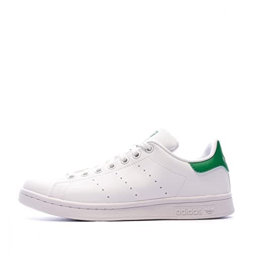 Image of adidas Unisex Kids Stan Smith J Gymnastics Shoe, Ftwr White Ftwr, 4.5 UK
