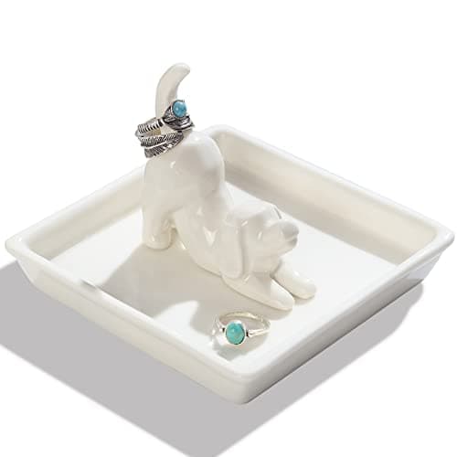 Image of Titanape Dog Mum Gifts, Dog Ring Holder Dish Jewelry Holder, Lover Present for Women Friends Female Mum Grandma Auntie as Valentine's Day Mothers Day Birthday Wedding Christmas