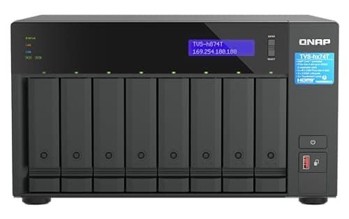 Image of QNAP TVS-h874T-i7-32G, 8-bay Thunderbolt 4 NAS, Intel Core i7 CPU, 32GB RAM