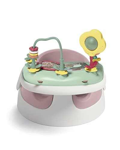 Image of Mamas & Papas Baby Snug Seat and Activity Tray with Adjustable Features, Supportive, Stable and Easy Clean Design in Blossom (Pink), Suitable from 3 to12 Month Approx