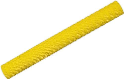 Image of ND Sports New Cricket Bat Grips Handle Replacement Rubber Coil Grip UK (Yellow)