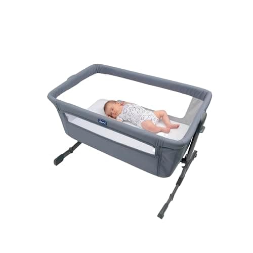 Image of Chicco Next2Me Essential Infant Cosleeping Crib, Sustainable, Compatible with Different Beds, Adjustable Height, Tiltable, Good Air Circulation, Mattress and Bag Included, 0-6 m