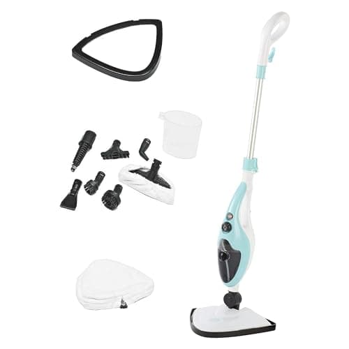 Image of 10 in 1 1500W Neo® Hot Steam Mop Cleaner Floor Carpet Window Washer Hand Steamer with 2 Pads (Blue)