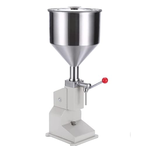 Image of Manual Paste Liquid Filling Machine, 5-50ml Stainless Steel Bottle Filler for Water, Cosmetic Cream, Shampoo, Lip Gloss