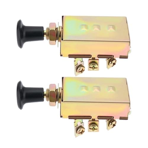 Image of ECSiNG 2 Pieces 3-Stage Car Pull Switch Horn Headlight Modification Switch for Tractors Excavators Automobile Agricultural Vehicle with 20A Fuse