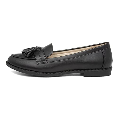 Image of Lilley Anais Womens Black Matte Loafer - Size 6 UK - Black