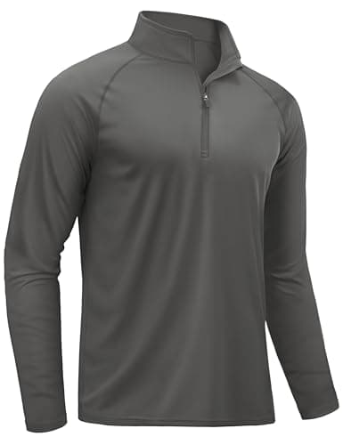 Image of TACVASEN Men's Gym T Shirts Long Sleeve UV Swim Tops Rash Guard Lightweight Swim Shirts Quick Dry Running Tops Dark Grey,L