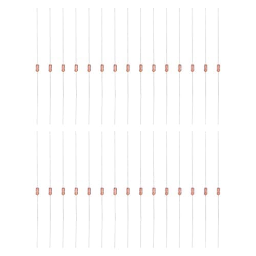 Image of sourcing map 30 Pcs NTC Thermistors Resistors MF58 3950B 100K-1% Ohm Glass Sealed Temperature Sensors for Household Appliances Temperature Measurement Control