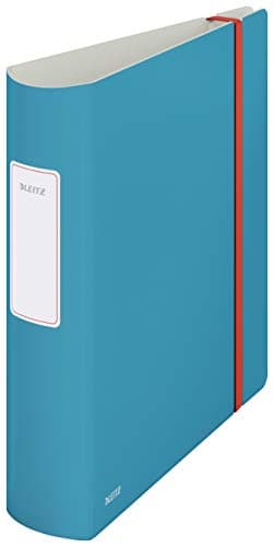 Image of Leitz 180 Active Lever Arch File, 500 Sheet Capacity, 82 mm Spine, Cosy Range, A4, Calm Blue,10380061