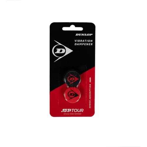 Image of Dunlop Flying D Dampener – Red/Black – Tennis Vibration Dampener 2-Pack – Shock Absorber for Rackets