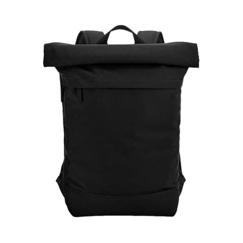 Image of BagBase BG870 Roll-Top Backpack - Black