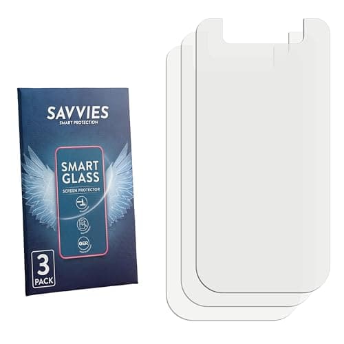 Image of Savvies 3 Pack Tempered Glass Film compatible with Vtech Kidicom Advance 3.0 9H Screen Protector, HD-Clear, Bubble-Free, Anti-Scratch