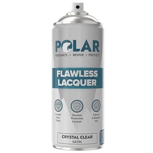 Image of Polar Flawless Lacquer Spray - 400ml, Clear - Protective Coating for Wood, Ceramic, Glass, Plastic & Metal - Scratch Resistant & UV Protection - Primer for DIY, Interior & Exterior - Satin Finish