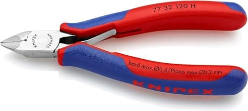 Image of KNIPEX Electronics Diagonal Cutter with Carbide Cutting Edges with Multi-Component Handles 120 mm, 77 32 120 H