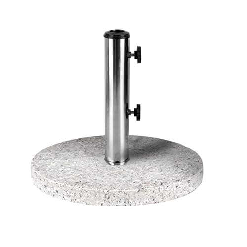 Image of KEPLIN Parasol Base Stand 9kg – Heavy Duty Granite Patio Umbrella Holder for Garden, Outdoor Furniture, Canopy, Gazebo, Awning – Weather Resistant – Fits 45mm Pole (9kg, Granite)