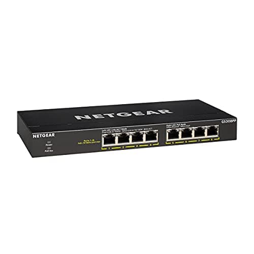 Image of NETGEAR 8 Port PoE Switch GS308PP - Ethernet Splitter - Ethernet Switch - Ethernet Hub - Plug-and-Play - Silent Operation - Desktop or Wall Mount