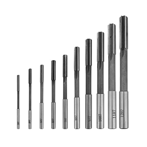 Image of DingGreat 10Pcs H7 Straight Flute Machine Reamers Set, HSS Cutting Milling Reamers 3/4/5/6/7/8/9/10/11/12 mm