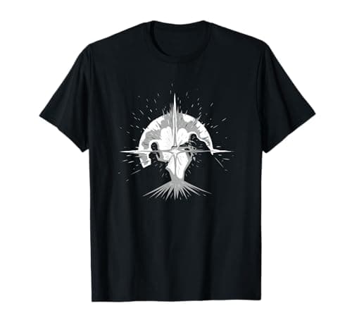 Image of Obi Wan Saber Silhouette Fight T-Shirt