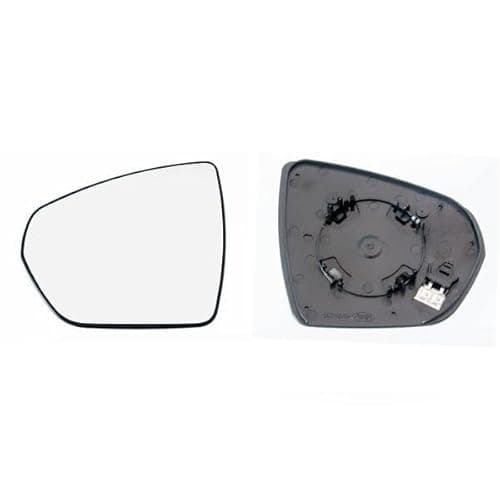 Image of LT2CP Heated Wing Mirror Glass Left Passenger Side for Vauxhall Grandland X Citroen C5 Aircross Peugeot 3008 5008 2017–2023 Clip-On Replacement