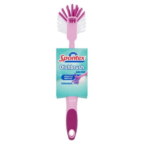 Image of Spontex Dish Brush for Washing Up, Pink