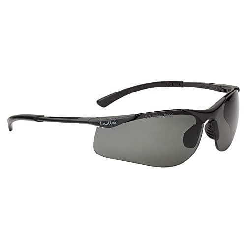 Image of Bollé Safety - BSSI, Contour Eye Protection with Platinum Anti-Fog Coating, Matte Black Frame/Smoke Lenses