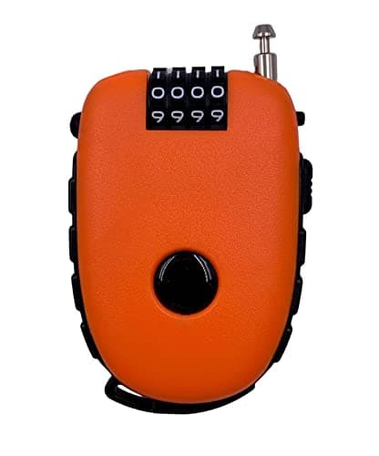 Image of Bosvision Cable Combination Padlock for Bike, Ski Equipment, Stroller with 90cm / 2.4mm (Diameter) Steel Retractable Cable