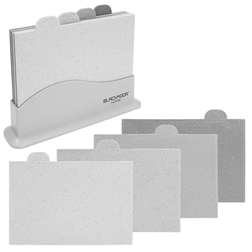 Image of Blackmoor Grey Chopping Board Set of 4 / Versatile and Durable Chopping Boards for Kitchen/Cutting Meat, Fish, Vegetables, Hot Foods and More/Dishwasher Safe