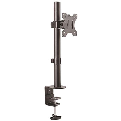 Image of StarTech.com Single Monitor Desk Mount - Single Screen Heavy Duty Pole Mount for up to 34inch VESA Compatible Displays - Ergonomic Height Adjustable Monitor Arm Mount - Desk Clamp/Grommet (ARMPIVOTV2)