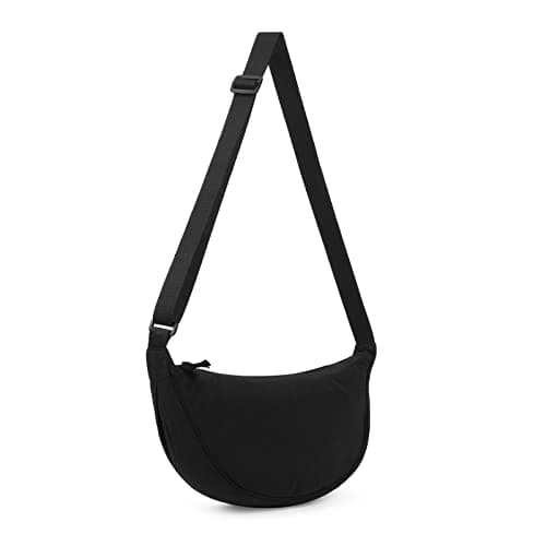 Image of DKIIL NOIYB Women's Nylon Crescent Bag - Hobos Crossbody Shoulder Bag with Adjustable Strap - Solid Color Chest Fanny Pack