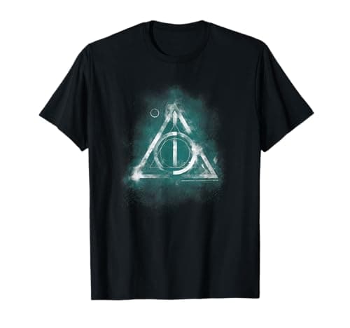 Image of Harry Potter Women's Geometric Deathly Hallows T-Shirt, Black, S