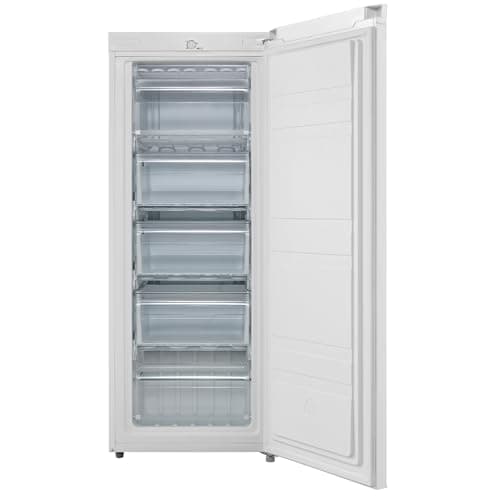 Image of COMFEE' RCU160WH2UK(E) 160 Litre Freestanding Tall Freezer, Upright Freezer, Adjustable Thermostat, Reversible Door, 4 Star Freezing, White