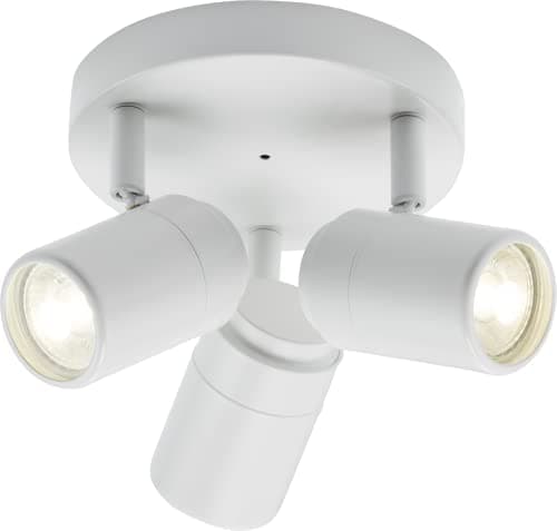 Image of Knightsbridge 230V IP44 GU10 Triple Spotlight , Matt White