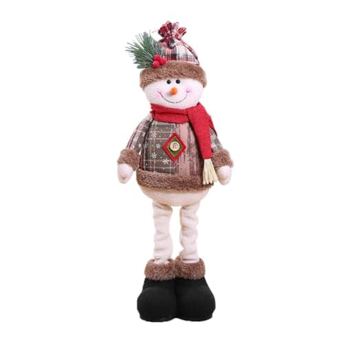 Image of Christmas Plush Toy – Long Leg Standing Plush Doll (60x18cm Cloth & Fiber) – Santa Claus Snowman Holiday Decor | Fireplace Decoration | Xtmas Tree Ornament | Festive Mall Display