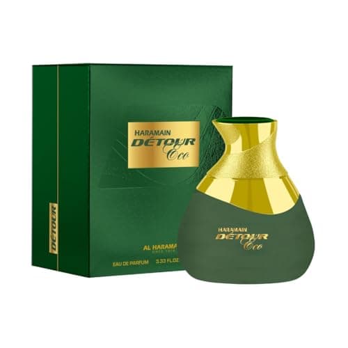 Image of Al Haramain Detour Noir Eco Eau de Parfum Spray 100ml | Luxury Arabian Unisex Perfume | Long-Lasting Oud & Woody Sweet Aroma Fragrance | Elegant Middle Eastern Gift