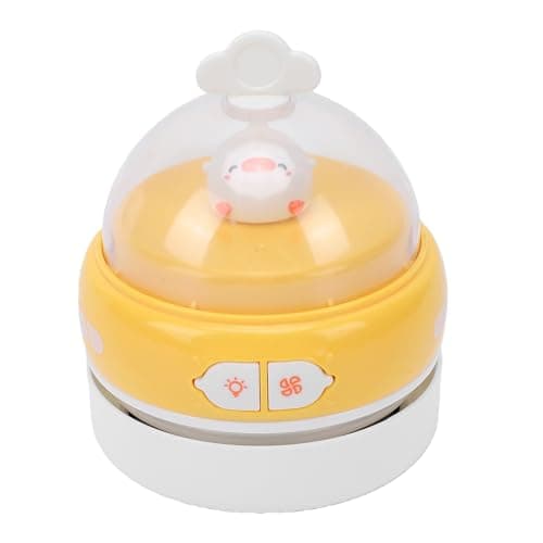 Image of OPPWONG Desktop Vacuum Cleaner, Portable Small Desk Vacuum Cleaners, Detachable Table Dust Collector with Night Light Function, Ideal for Cleaning Eraser Crumbs & Computer Keyboard (Yellow)