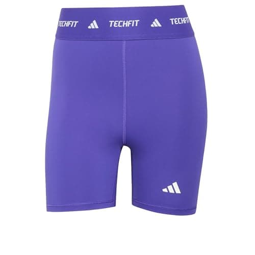 Image of adidas Women's Techfit Short Leggings Tights, Pure Purple, M 3 inch