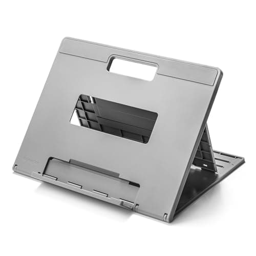 Image of Kensington SmartFit Easy Riser Go Large Laptop Stand for Home Office - Adjustable laptop desk stand, Portable Laptop Holder (K50420EU), Grey