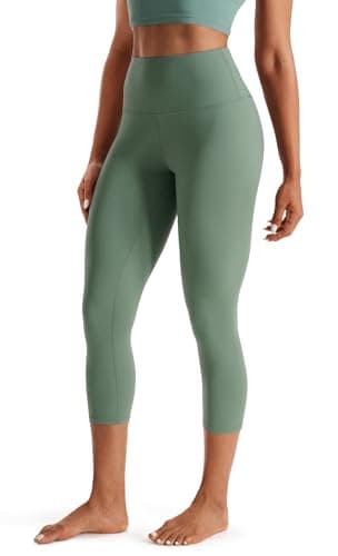 Image of PERSIT Women's Gym Leggings - Tummy Control, High Waisted Compression Running Workout Sports Leggings Yoga Pants for Women - 21 Inches FrostySpruce S