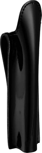 Image of Shield Wallets Open Top Mini Mag AA Flashlight Holder, Black Hi Gloss Leather Fits 0.70 Inch Diameter Flashlight Barrels, for Duty Belts up to 2.25 Inch (Snap Back Style), Made in USA