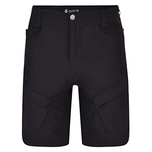 Image of Dare2b Men's Tuned in II Walking Shorts, Water Repellent Windproof Hiking Shorts Black
