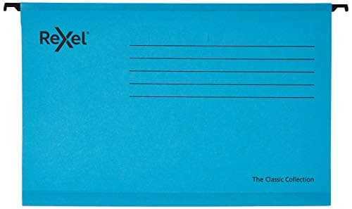 Image of Rexel Classic Suspension Files Foolscap Blue (Pack of 25) 2115590