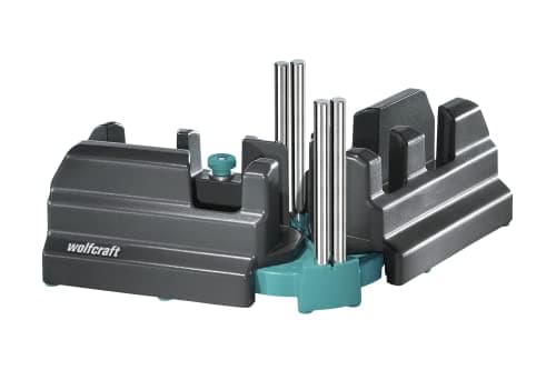 Image of wolfcraft 2-in-1 Adjustable Mitre Box and Mitre Saw Jig, 100 mm - Angle Transfer from 85° to 180° for Skirting Boards and Mouldings - Made in Europe - 6948200