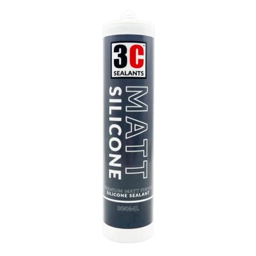 Image of 3C Sealants Matt Silicone Premium Matt Finish Sealant 300ml Matt Black