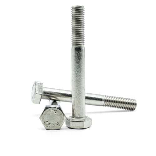Image of Hippo Hardware M8 (8mm X 130mm) Hexagon Head Bolts Part Threaded Hex Bolt A2 Stainless Steel DIN931 (Pack of 3)