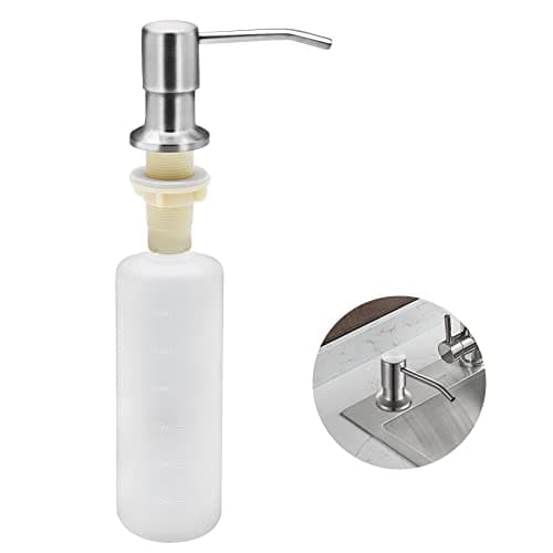 Image of Sink Soap Dispenser Kitchen, 350ml Kitchen Built-in Stainless Steel Dispenser for Sink, Refillable Soap Dispenser with 360° Rotation Pump for Kitchen Sink