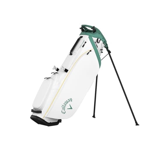 Image of Callaway Golf Hyperlite Zero Ultra Lightweight Stand Bag 2025, White/Green/Gold