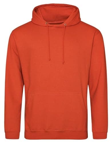 Image of Aremie Womens Mens Hooded Sweatshirt Plain Pullover Hoodie Unisex Fleece Hoody Jumper, Burnt Orange (3XL)