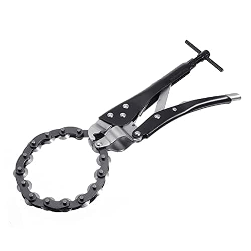 Image of Exhaust Chain Separator, Exhaust Pipe Cutter, Diameter 19-83 mm, Pipe Cutting Chain, Chain Pipe Cutter for Wall Thickness 2.7 mm Pipes Made of Steel, Copper, PVC, Aluminium
